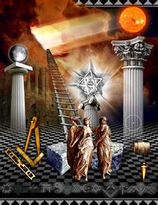 G within Stargod emphasizing to Yod notice the red planet Mars a top of pillar known Jachin and the world on top of the other pillar Boaz  refer to 1 Kings 7:21 (7+7+7 = 21) United Nations Street Address. Bear in mind the American and the British Lodges subsitute the Jewish/Hebrew term of Yod with the letter "G" like the french substitute the term Yod known as the 10th letter of the Jewish/Hebrew alphabet  with the eye opening term of Die U  