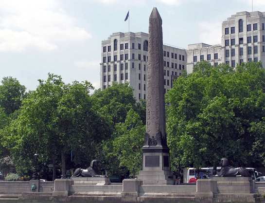 George Washington secretly known as the Egyptian Cleopatra Needle based in London Thames River United Kingdom  
