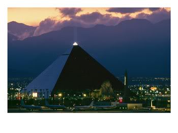 Las Vegas Pyramid of Antichrist light based in the desert of Nevada USA  - Area 51  