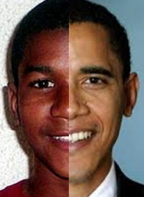Is there a subliminal message to this Trayvon Martin/ Ishmael Barack Hussein Obama  two faced picture - Race Riots worldwide refer to Hebrews 2:14 the spirit of Lucifer has all power over death and destruction world wide